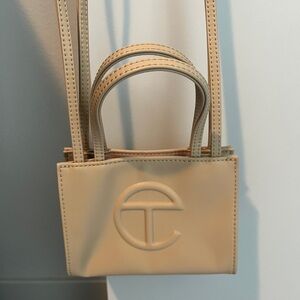 Telfar small shopping bag cream